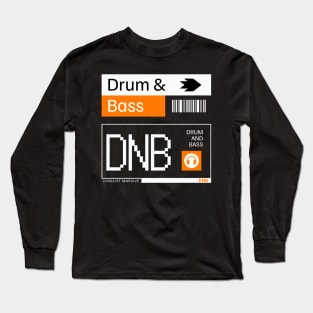 DRUM AND BASS  - DNB Ticket Steez (white/orange) Long Sleeve T-Shirt